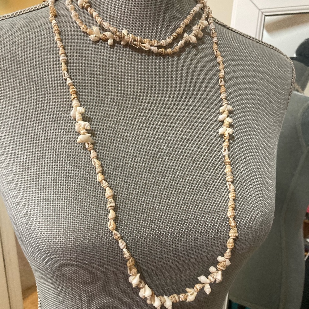 Handmade Shell Necklaces, Set of 2